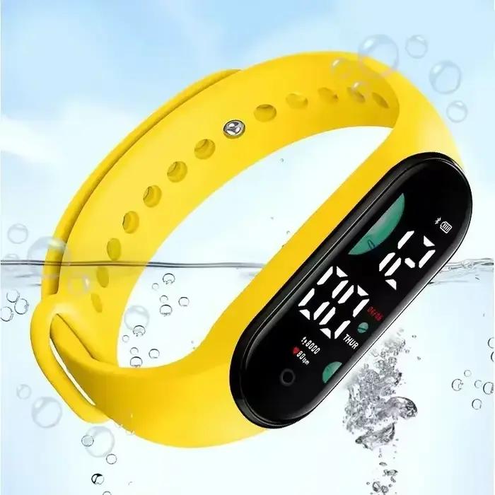 Nouveau mouvement montre de sport pour femmes électronique LED montre-bracelet numérique mode décontracté Simple Silicone tactile étanche horloge