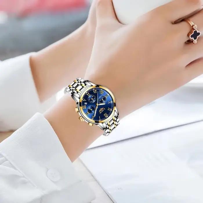 LIGE 2024 nouvelle mode femmes montres haut pour femme marque de luxe créatif en acier