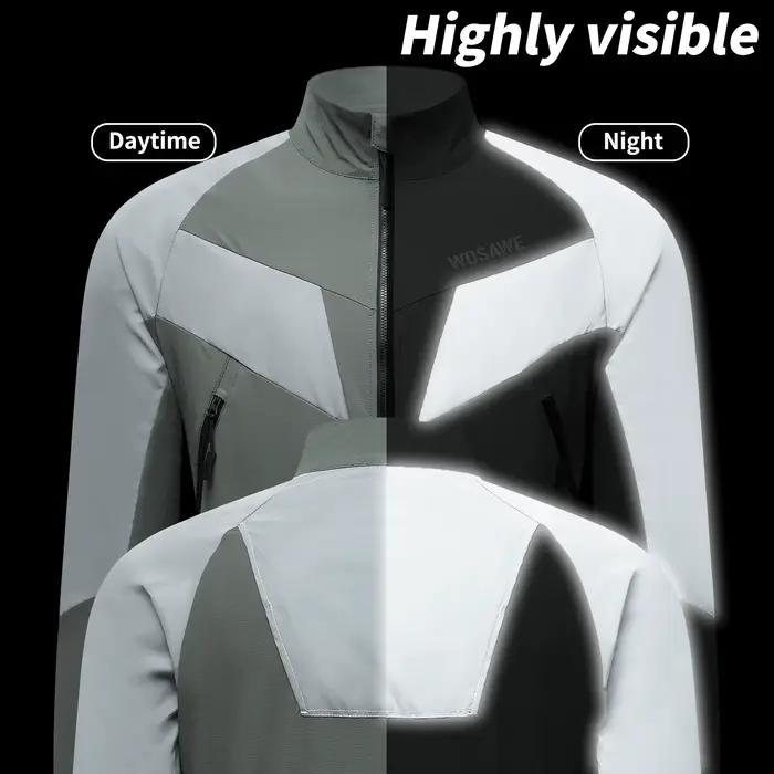 WOSAWE – veste de moto pour hommes, ample, réfléchissante, pour course de nuit, sport, gymnastique, Jogging, manteau d'extérieur, vêtements respirants