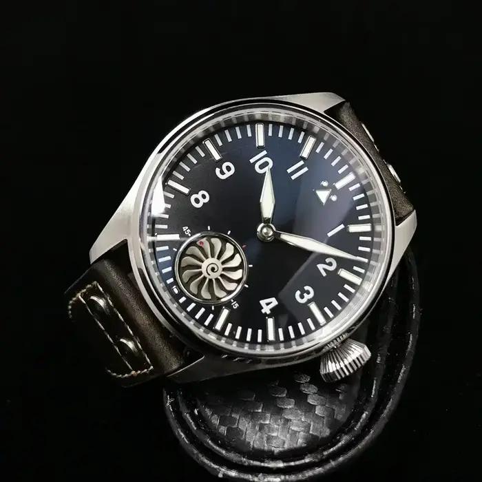Hruodland 2025 nouvelle montre mécanique pour hommes mouette ST3620 pilote rétro 43MM Bgw-9 lumineux saphir cristal Turbine Reloj Hombre