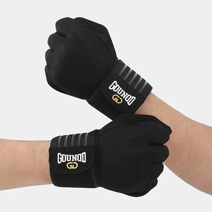 Gants de fitness demi-doigt en polyester tricoté pour hommes et femmes, respirants, universels, idéals pour running, vélo et musculation