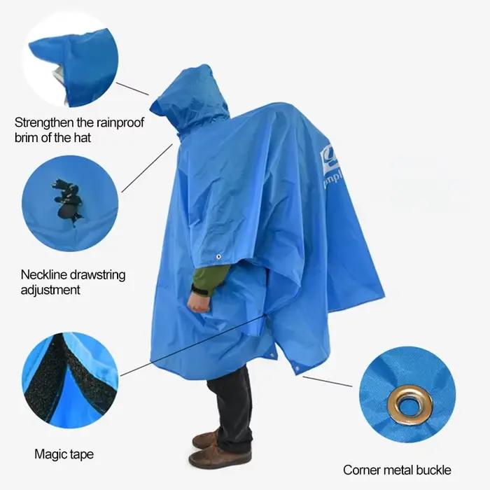 Veste de pluie imperméable 3 en 1 pour l'extérieur