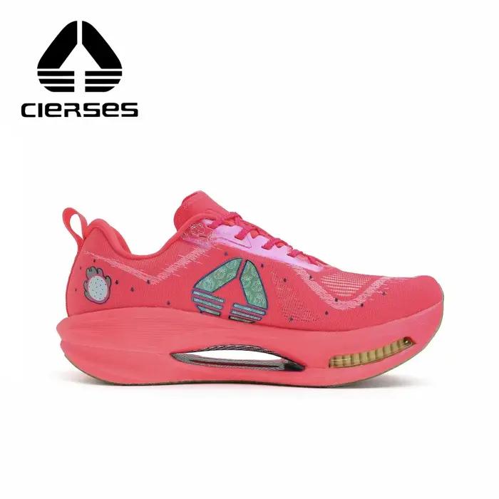 CIERSES chaussures de course Marathon pleine longueur en carbone pour hommes avec Absorption des chocs et stabilité chaussures de sport demi-taille 2445