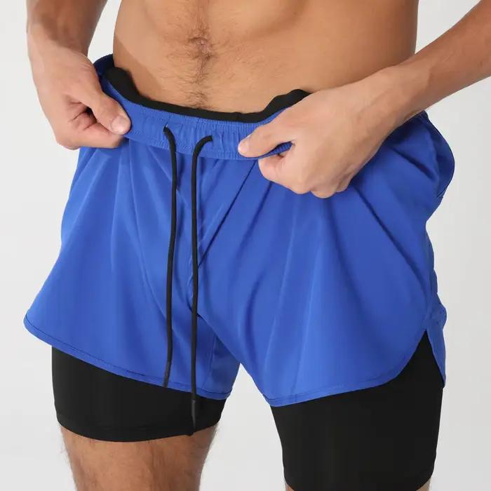 Nouveaux shorts de course double couche pour hommes