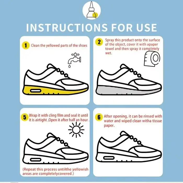 Nettoyant puissant pour chaussures blanches
