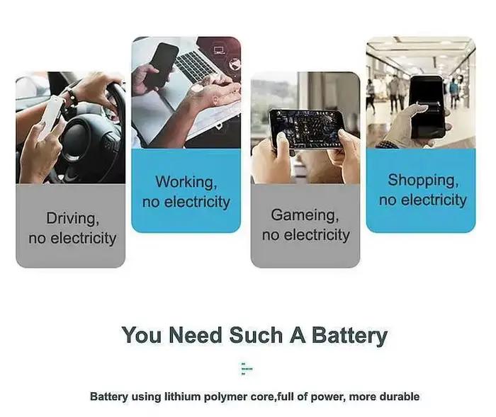 Batterie de montre 372726 pour Ticwatch 1 46mm, remplacement premium, 550mAh