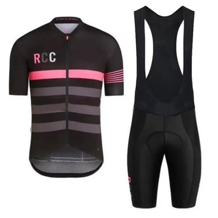 Ensemble de maillot de cyclisme rose RCC à manches courtes pour hommes, tenue de sport cycliste d'été, Maillot Ciclismo Hombre, vêtements de vélo 2026