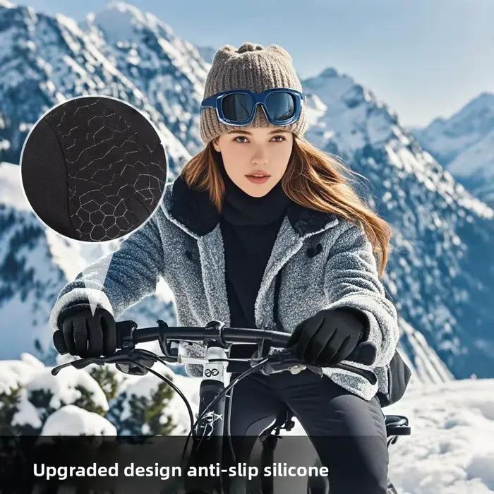 Gants de course antidérapants en tricot chaud pour écran tactile