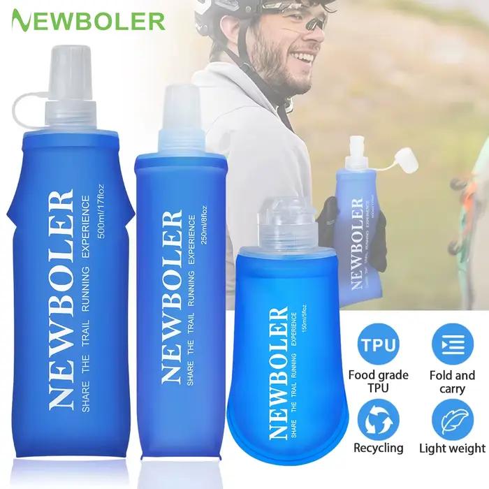 NEWBOLER 150 ml 250 ml 500 ml bouteille d'eau TPU flacon souple pliant sac