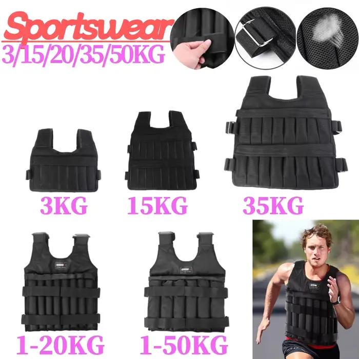 Gilet d'exercice réglable en verre lesté durable