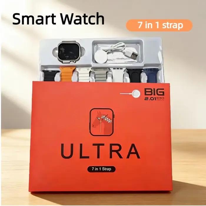 Montre connectée 7 en 1 pour hommes et femmes