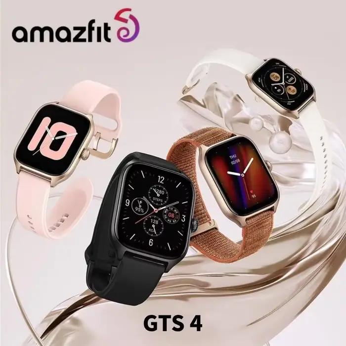 Nouveau Amazfit GTS 4 montre intelligente pour femme 42 mm de diamètre Zepp OS avec GPS Alexa surveillance de la fréquence cardiaque 24 heures intégrée pour iOS Android