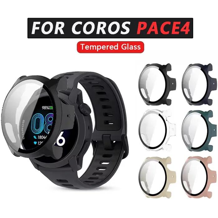 Boîtier de montre housse de protection pour COROS PACE 4 cadre PC dur Pace4 verre couverture complète coque accessoires