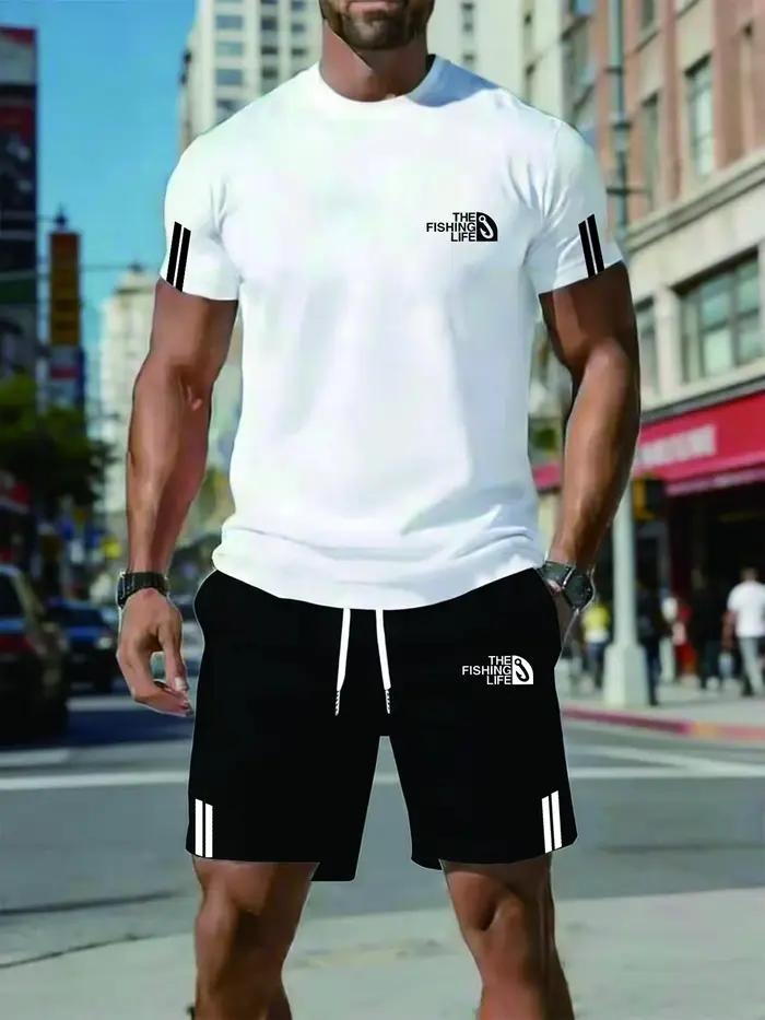 Ensemble T-shirt et short de course pour homme 2026