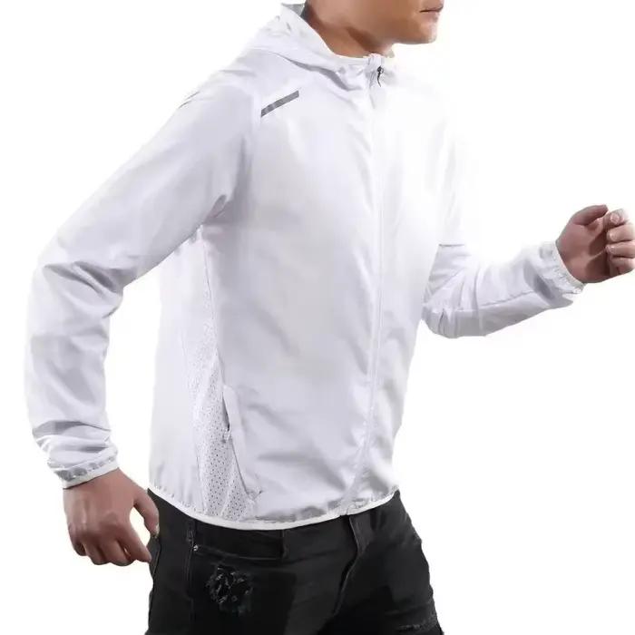 2025 veste de course automne réfléchissant salle de sport à capuche hommes manteau Jogging dégradé couleur vêtements
