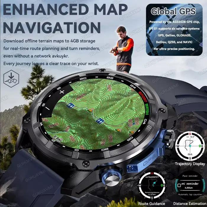 Montre connectée avec carte hors ligne