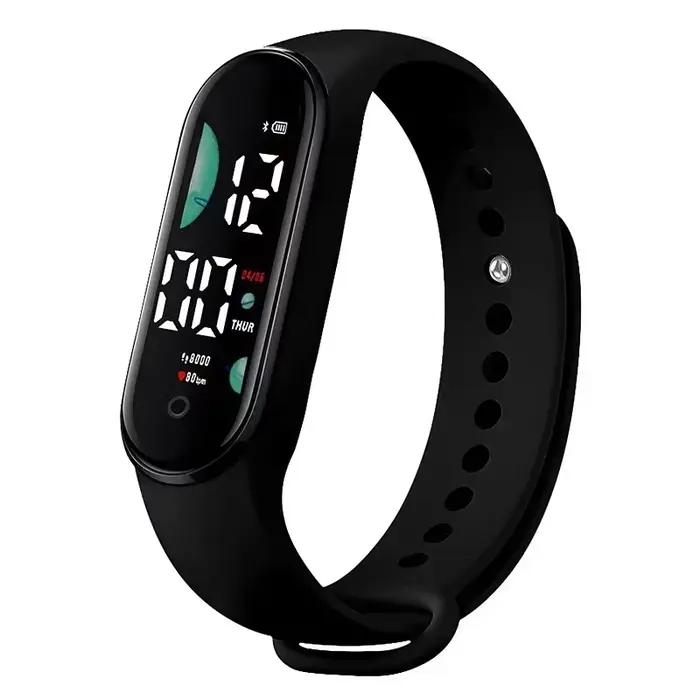 Nouveau mouvement montre de sport pour femmes électronique LED montre-bracelet numérique mode décontracté Simple Silicone tactile étanche horloge