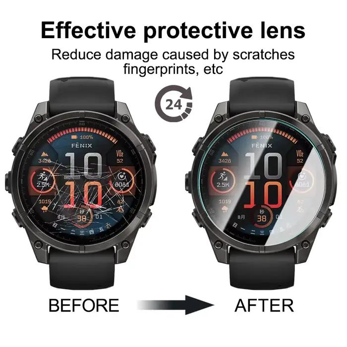 Protecteur d'écran en verre saphir pour Garmin Fenix