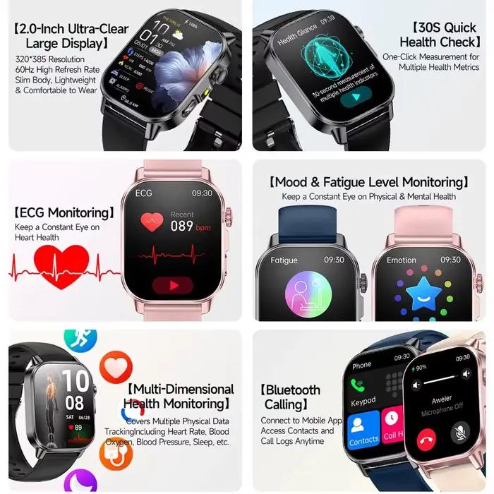 Nouvelle Montre Connectée 2026 pour Hommes et Femmes : Diagnostic ECG