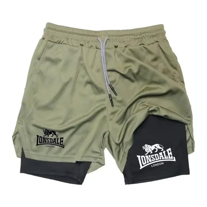 Shorts de course 2-en-1 pour hommes