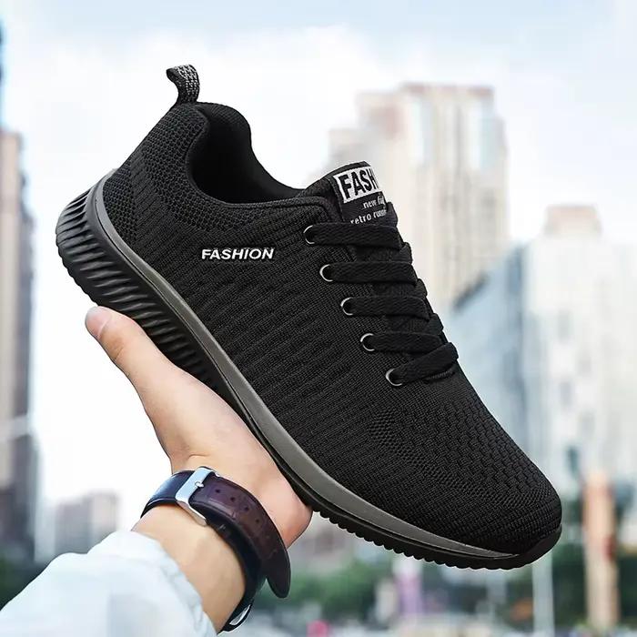 Hommes course marche tricot chaussures mode décontracté
