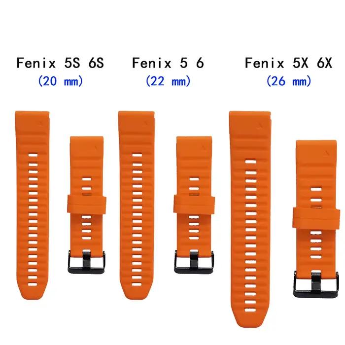 Bracelet de montre en silicone pour Garmin Fenix 6 6X Pro 5 5S 5X Plus 3HR Fenix7 7X Compatible avec plusieurs modèles d'horloges sportives et intelligentes pour hommes et femmes