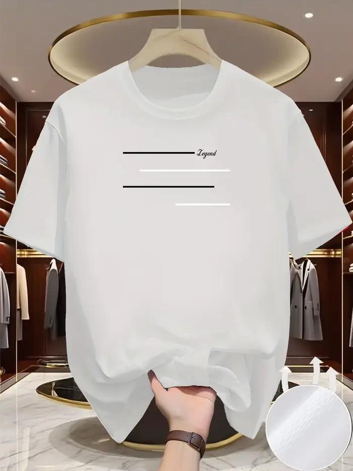 T-shirt de course à col rond pour homme - Haut léger