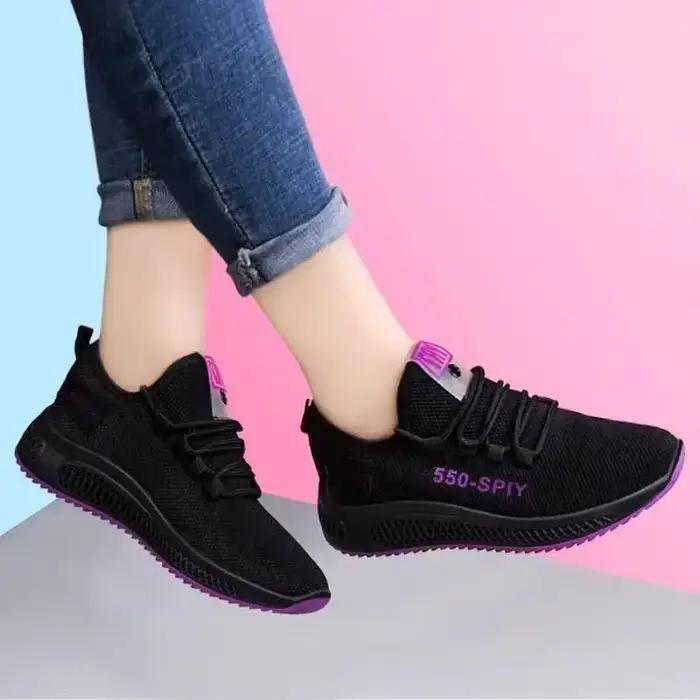 Chaussures de sport vulcanisées pour femme 2026 – Baskets respirantes en maille pour la marche et le jogging en extérieur