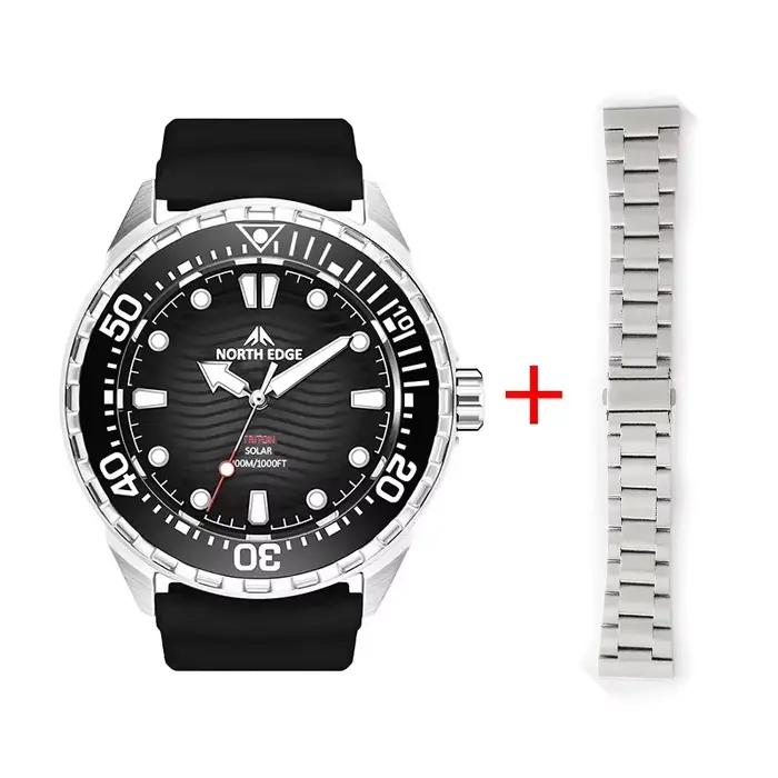 Nouvelle montre de plongée solaire NORTH EDGE 2026 TRITON pour hommes