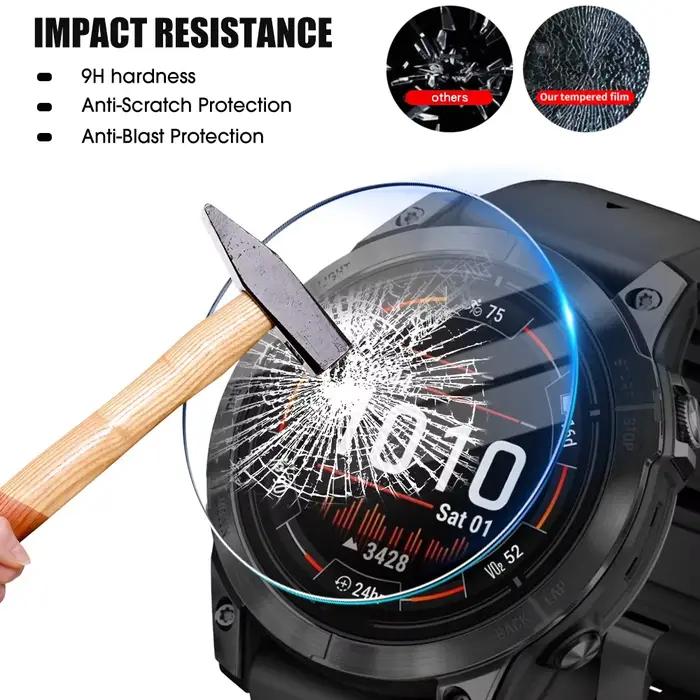 Protecteur d'écran en verre saphir pour Garmin Fenix