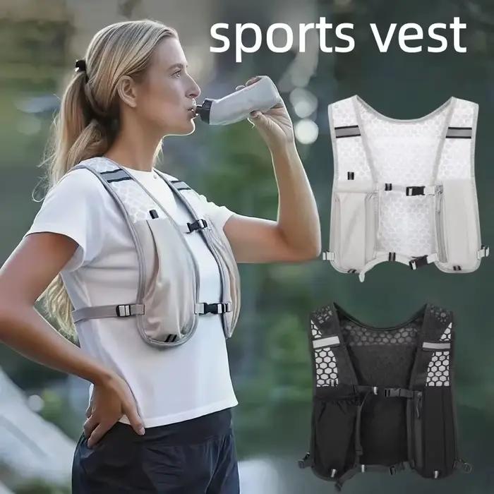 Gilet de course unisexe résistant à l'eau et respirant