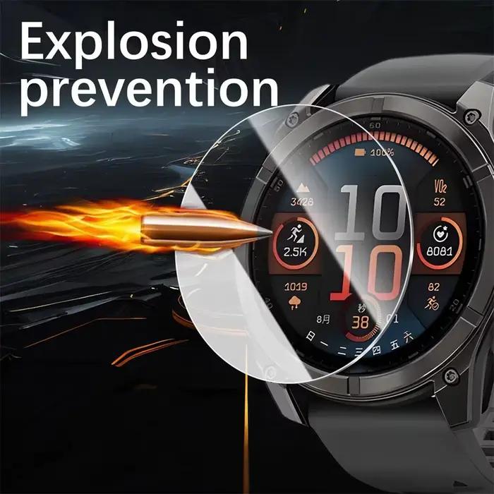 Verre trempé HD pour montres intelligentes Garmin Fenix 8/7/7S/7X/6/6S/6X/5/5S/5X Forerunner 45 245 255 265 645 - Film protecteur d'écran