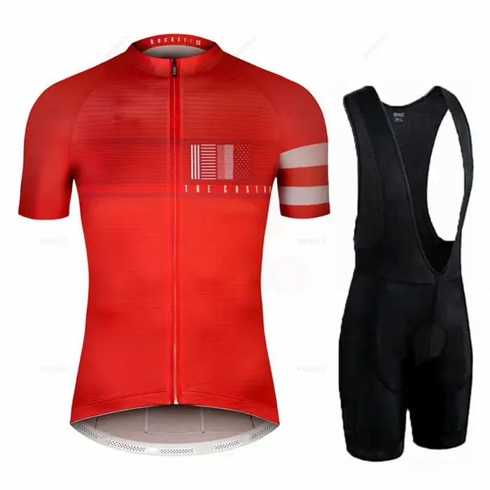 Ensemble de maillots de cyclisme pour homme respirants et anti-UV pour l'été, parfait pour le VTT, le cyclisme de montagne et les compétitions de triathlon