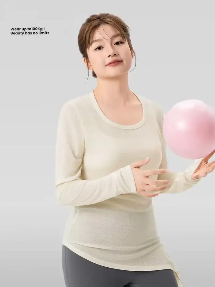 T-shirt de sport léger à manches longues pour femmes