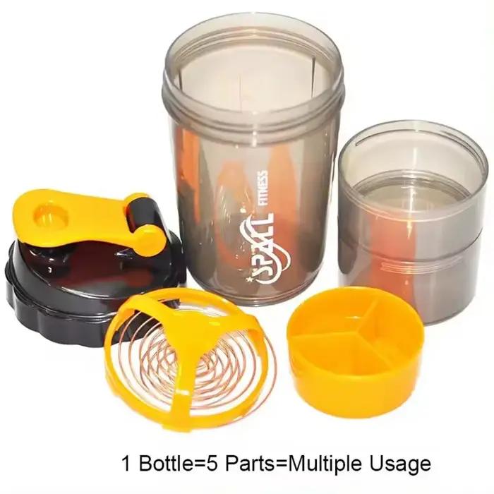 Tasse de Secouage à 3 Couches pour le Fitness et le dehors, Bouteille d'Exercice de Musculation, Lait, Grande Capacité, 10000 Poudre, Cadeau