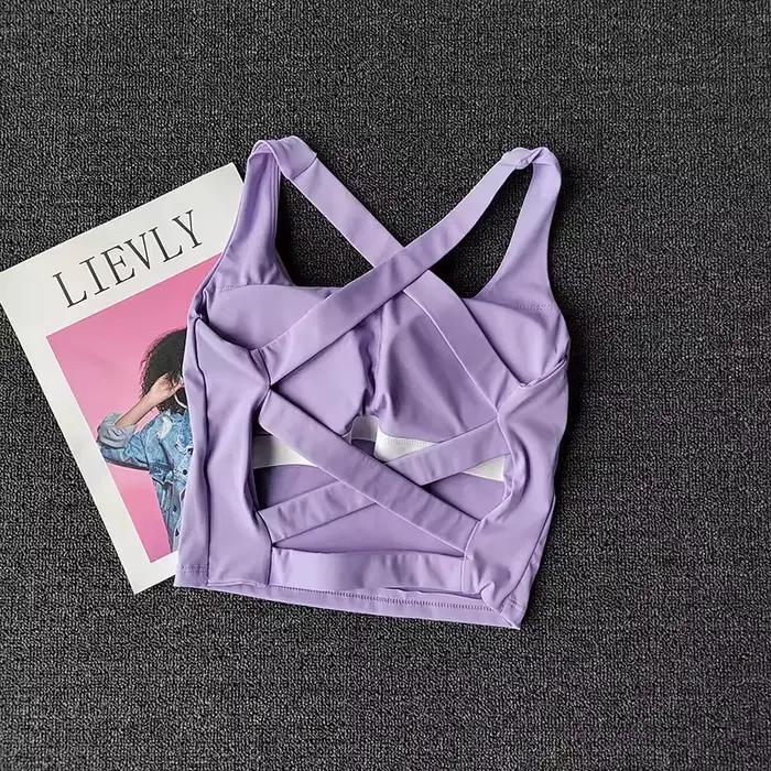Femmes Sport soutien-gorge haut Push Up Fitness Yoga