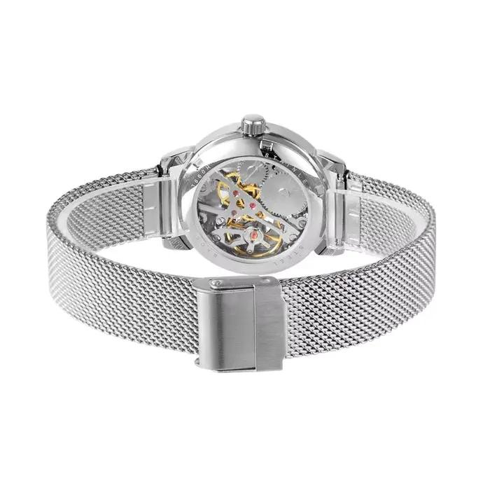 Montre Femme Forsining 2026 Luxe Squelette Argent Bracelet Étanche Mécanique Cadeau