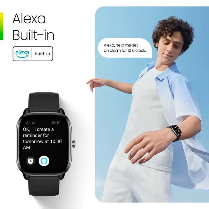 Smartwatch Amazfit GTS 4 Mini avec 120 Modes Sportifs et Suivi du Sommeil pour Hommes et Femmes Occasions Spéciales