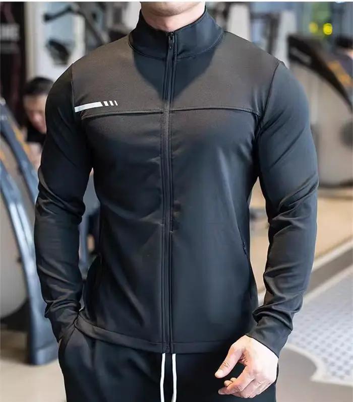 Hommes Gym Fitness hauts de haute qualité course veste de sport entraînement en plein air formation sweat