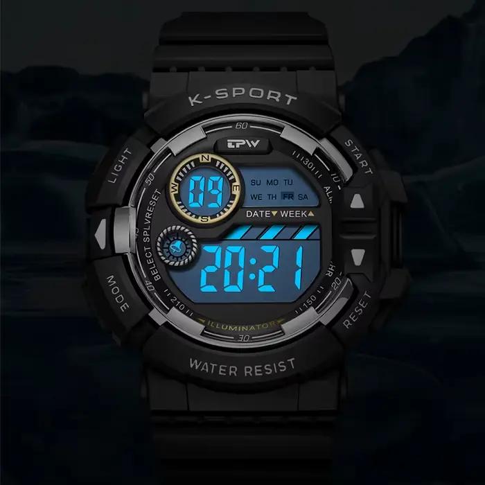 TPW montre numérique couleur bonbon pour adolescentes résistant à l'eau mode école étudiant montre-bracelet