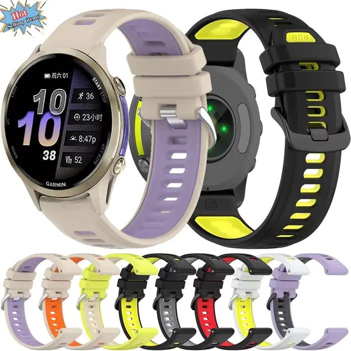 Bracelet en Silicone officiel pour Garmin Forerunner 970 965 955