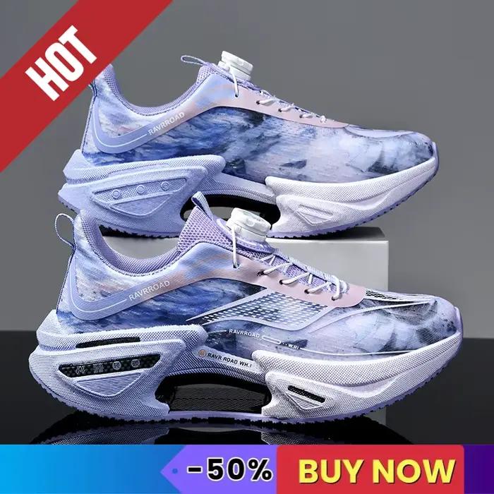 Marathon sport chaussures de course hommes baskets CarbonPlate respirant confortable femmes athlétique antidérapant