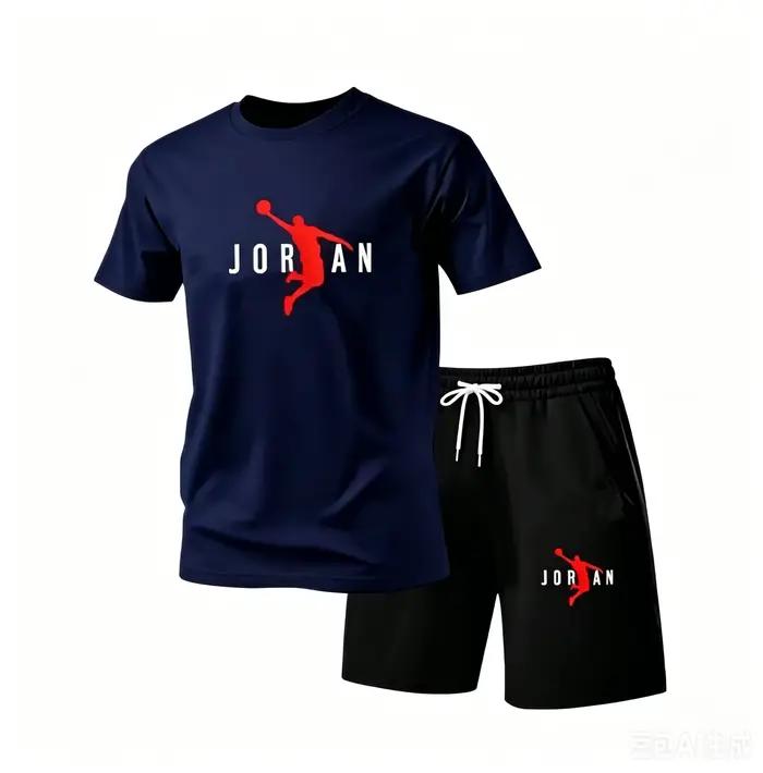 Ensemble t-shirt et short de course à séchage rapide pour homme