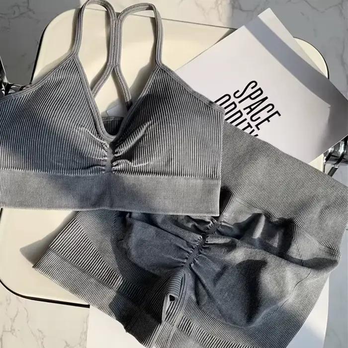 SVEIC Ensemble de yoga sans couture pour femmes