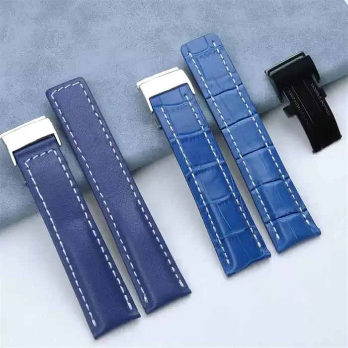 Bracelet de montre en cuir véritable italien pour Breitling Premier B01 Colt Chronograph Avenger AVIATOR 8