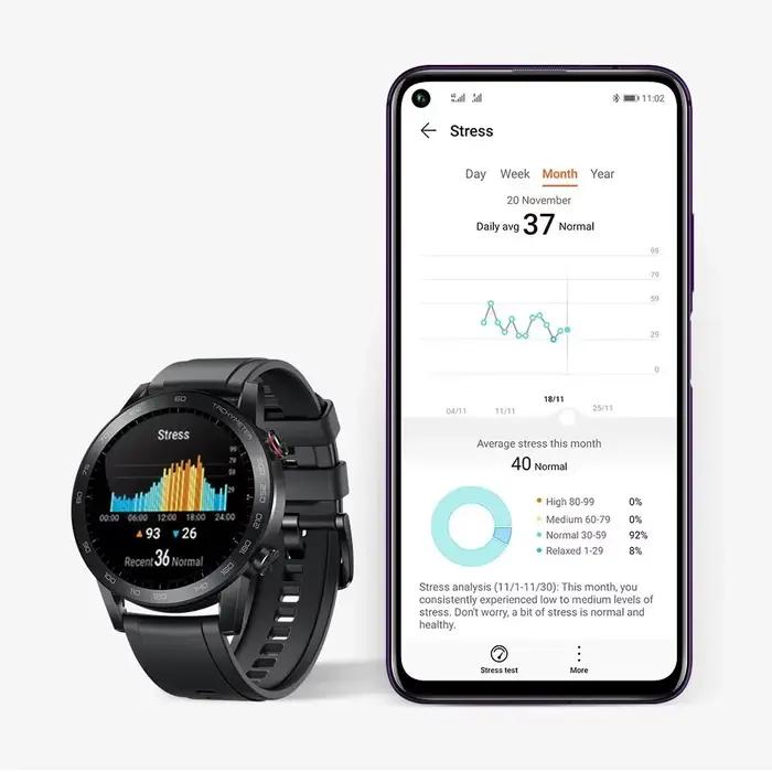 Nouveau HONOR Magic Watch 2 montre intelligente 46mm Bluetooth 5.1 appelant Smartwatch sang oxygène 14 jours d'autonomie de la batterie fréquence cardiaque GPS