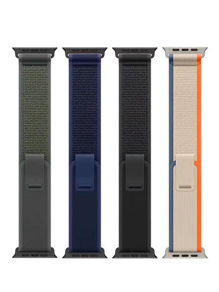 Bracelet Trail Loop en nylon pour Apple Watch Ultra 3 2, compatible avec les séries 10 9 8 7 SE 6 5 4 3 2 1, disponible en plusieurs couleurs et tailles pour hommes et femmes