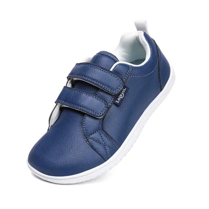 Chaussures de marche pieds nus pour garçons et filles, baskets larges minimalistes, légères, boucle à crochet, cuir Él, chaussures plates pour enfants