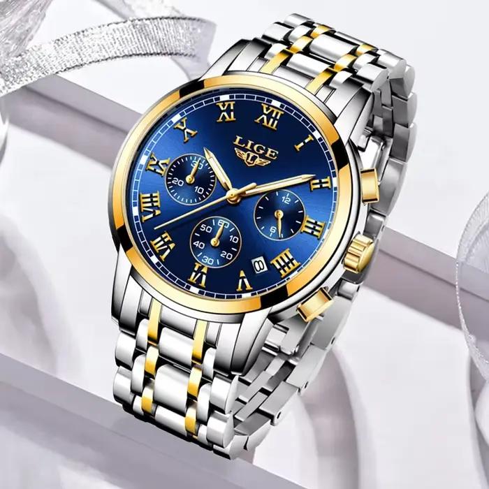 LIGE 2024 nouvelle mode femmes montres haut pour femme marque de luxe créatif en acier