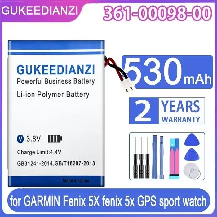 Batterie 355/650mAh pour montre GPS Garmin Fenix 5/5s/5s Plus/5X/ViVOACTIVE3